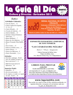 Cultura y Diversi&oacute;n - Noviembre 2015