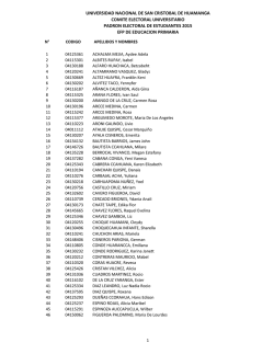 padron de la efp de educacion primaria