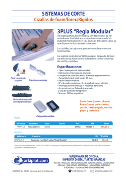 Cizalla de Foam 3PLUS "Regla Modular"