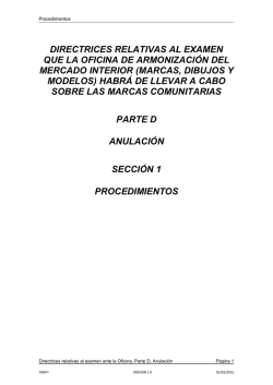 directrices relativas al examen que la oficina de armonizaci&oacute;n del