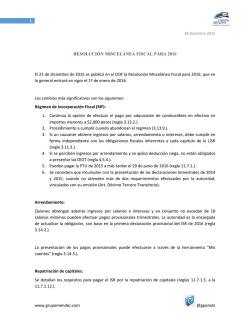 www.grupomendez.com @gpomdz 1 RESOLUCI&Oacute;N MISCEL&Aacute;NEA