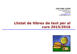 CEIP PARE JOFR&Eacute;