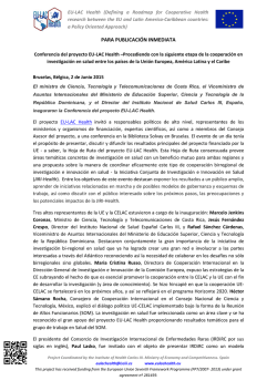 PARA PUBLICACI&Oacute;N INMEDIATA - EU