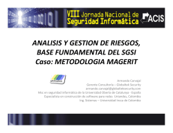 An&aacute;lisis y Gesti&oacute;n de Riesgos