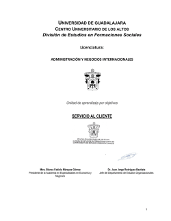 UNIVERSIDAD DE GUADALAJARA - Centro Universitario de los Altos