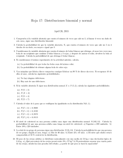 Hoja 17: Distribuciones binomial y normal