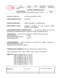 ALCOHOL ANTISEPTICO OSA FORMA FARMACEUTICA