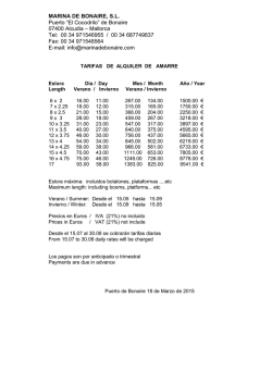 Tarifas de amarre y servicios varadero 2015