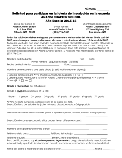 Solicitud para participar en la loter&iacute;a de inscripci&oacute;n en la escuela