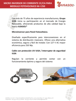 Micro Inversor de Corriente IUSASOL CC/CA para