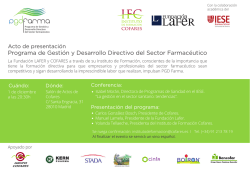 Invitaci&oacute;n a evento de presentaci&oacute;n- PDG Farma