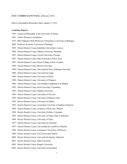 umberto eco - curriculum vitae - Universit&agrave; degli Studi di Torino