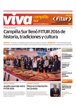 Microsegmentos tur&iacute;sticos, la apuesta de C&oacute;rdoba en FITUR 2016