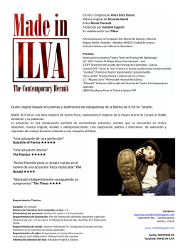 &ldquo;Una actuaci&oacute;n de rara perfecci&oacute;n&rdquo; Gazzette of Parma ***** &ldquo;Una