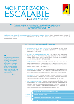 Monitorizaci&oacute;n Escalable op5 Monitor