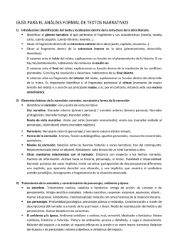 GU&Iacute;A PARA EL AN&Aacute;LISIS FORMAL DE TEXTOS NARRATIVOS