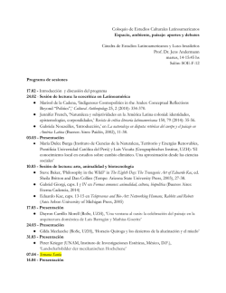 Coloquio de Estudios Culturales Latinoamericanos Espacio