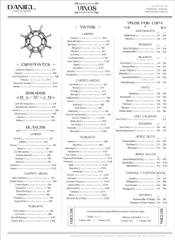 1.Cartas DDW vinos - Daniel Dine & Wine