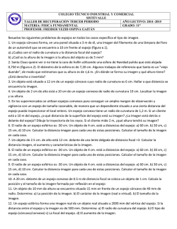 Resuelve los siguientes problemas de espejos en todos los