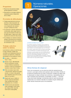 N&uacute;meros naturales. Operaciones