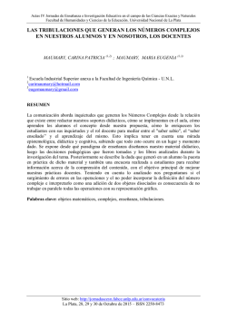 LAS TRIBULACIONES QUE GENERAN LOS N&Uacute;MEROS