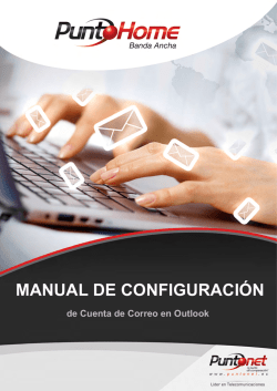 manual de configuraci&oacute;n de cuenta de correo en outlook