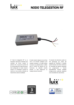 Ficha t&eacute;cnica - Iluminaci&oacute;n Inteligente Luix