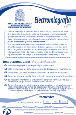 INSTRUCCIONES PARA ELECTROMIOGRAFIA