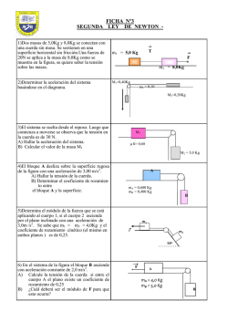 FICHA N&ordm;3 SEGUNDA LEY DE NEWTON -