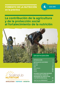 La contribuci&oacute;n de la agricultura y de la protecci&oacute;n social al