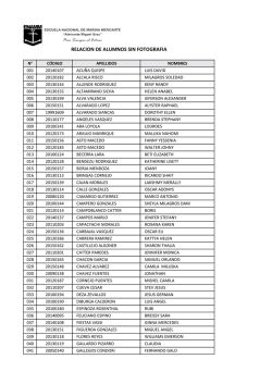 RELACION DE ALUMNOS SIN FOTOGRAFIA