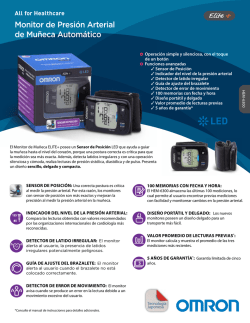 Monitor de Presi&oacute;n Arterial de Mu&ntilde;eca Autom&aacute;tico