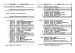 Cat&aacute;logo c&oacute;digos ortopedia