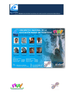 primer encuentro nacional de asociacion nadar sin fronteras.