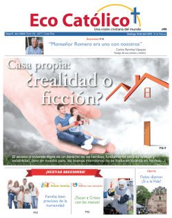 Casa propia: - Eco Cat&oacute;lico
