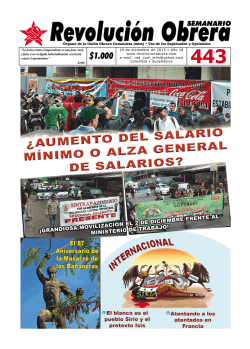 SEMANARIO Revoluci&oacute;n Obrera