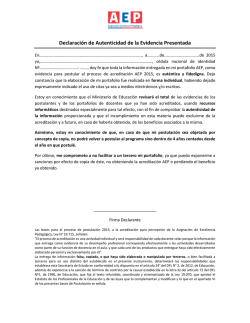AEP - Declaraci&oacute;n de Autenticidad de la Evidencia Presentada