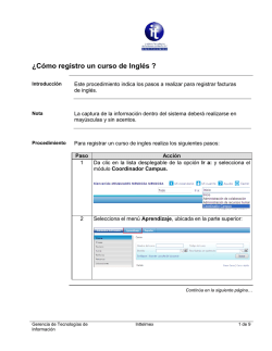 &iquest;C&oacute;mo registro un curso de Ingl&eacute;s