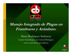 Manejo Integrado de Plagas en Frambueso y Ar&aacute;ndano.