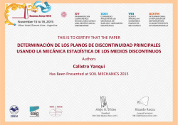 DETERMINACI&Oacute;N DE LOS PLANOS DE DISCONTINUIDAD