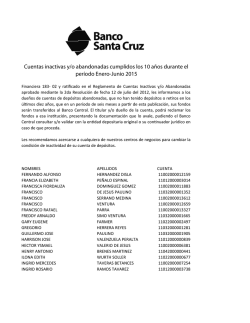 CUENTAS ABANDONADAS PARA ENVIAR AL