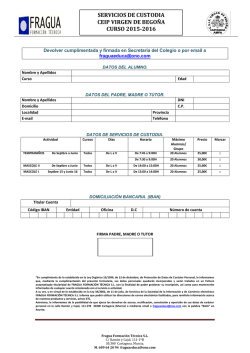 servicios de custodia ceip virgen de bego&ntilde;a curso 2015-2016