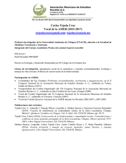 Dr. Carlos Tejeda Cruz - Asociaci&oacute;n Mexicana de Estudios Rurales
