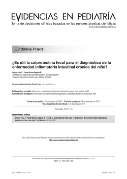 Es &uacute;til la calprotectina fecal para el diagn&oacute;stico de la enfermedad