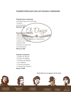 PAQUETES ESPECIALES PARA SUS POSADAS O