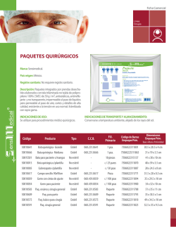 PAQUETES QUIR&Uacute;RGICOS