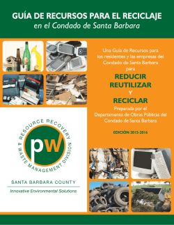 GU&Iacute;A DE RECURSOS PARA EL RECICLAJE en el