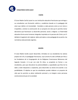 Visi&oacute;n y Misi&oacute;n - Liceo Madre Cecilia Lazzeri