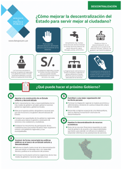 &iquest;C&oacute;mo mejorar la descentralizaci&oacute;n del Estado para servir mejor al