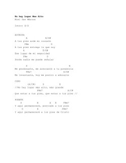 No hay Lugar Mas Alto Miel San MArcos Intro: AD ESTROFA A E/G